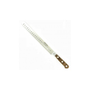 1110JA25AOL Cutit de sunca, olive, lungime 25cm, cu buzunare de aer, maner din lemn de maslin, Sabatier Authentique - Img 2