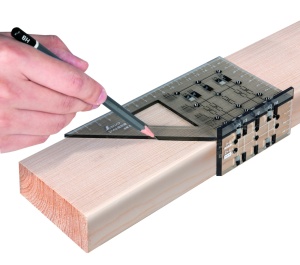 32723 Echer de precizie 3D din policarbonat pentru tamplarie 45/ 90 de grade, Shinwa - Img 2