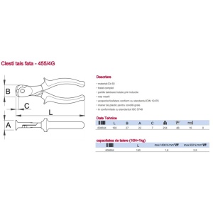 455/4G Clesti taiere frontala,160 mm Unior - Img 4