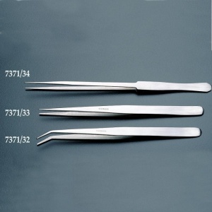 7371/34 Penseta lunga varf drept 20.5cm din inox pentru modelism/electronica, Amati - Img 3