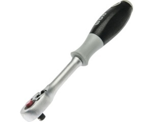 Antrenor cu clichet reversibil WGB 1/4" 140 mm, crom-vanadiu, cu pârghie de inversare - Img 4