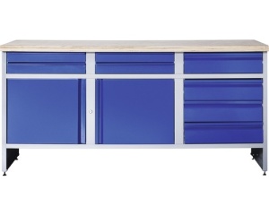 Banc de lucru industrial 1770 mm cu 2 usi si 8 sertare
