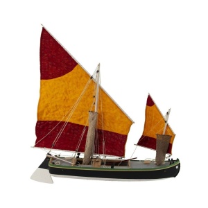 Bragozzo, Vas de pescuit Venetian, Navomodel Amati, Lungime 45cm - Img 11