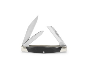 Briceag traditional Buck 303 Cadet (0303BKS-B / 0303RWS-B), 3 lame otel 420HC, slipjoint, negru / lemn Rosewood - Img 5