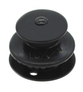 Buton superior XL cromat negru cu surub lung pentru sisteme de fixare LOXX