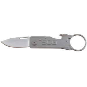 Cutit breloc SOG KeyTron KT1001-CP, lama 5Cr15MoV, Lockback, desfacator sticle integrat, EDC Keychain Knife