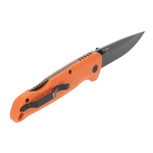Cutit pliabil SOG Adventurer LB Orange Black 13-11-02-43, lama Drop Point 5Cr15MoV Satin, Lockback, maner GRN Orange/Black, EDC Outdoor