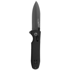 Cutit pliabil SOG Pentagon XR LTE Black 12-61-05-57, lama Spear Point CTS XHP Black TiNi, XR Lock, Flipper, maner G10 Black cu liner-e Carbon Fiber, EDC Tactical - Img 2