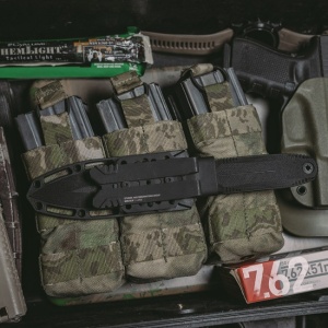 Cutit tactic SOG Pentagon FX Blackout, otel CRYO CPM S35VN, lama 121 mm - Img 13