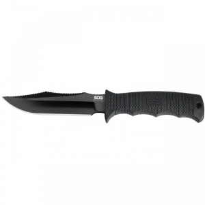 Cutit tactic SOG SEAL Pup Elite Black TiNi Straight Edge, otel AUS-8, lama 123 mm - Img 6