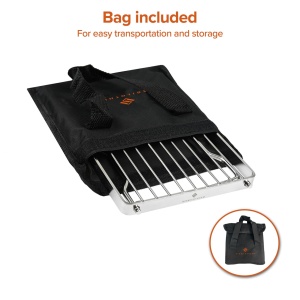 Gratar pliabil pentru foc de tabara Stabilotherm BBQ Grid Small din otel inoxidabil - Img 9