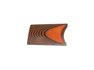 Material compozit pentru maner cutit G10 - 8 mm, Black/Orange
