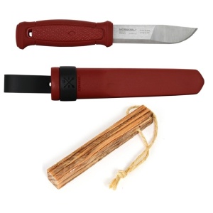 Pachet promo cutit Morakniv Kansbol Dala Red Edition S + iasca Tinder, set bushcraft si outdoor