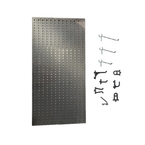 Panou perforat vertical din INOX, 1000x500mm cu set 45 carlige