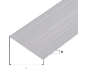 Platbandă aluminiu Alberts 70x3 mm, lungime 2m, pentru decorațiuni - Img 2