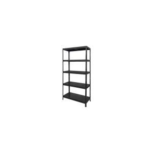 Raft metalic cu 5 polițe negre 900x400x1800 mm max. 90 kg/poliță, montaj rapid cu cleme