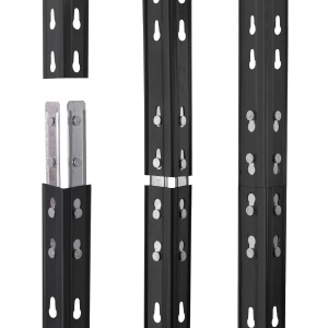 Raft metalic depozitare, 180 x 120 x 45 cm, gri, 4 polite, 250 kg/polita - Img 5