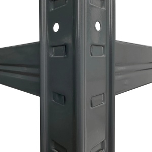 Raft metalic depozitare, 180 x 90 x 40 cm, gri antracit, 5 polite, 175 kg/polita - Img 5