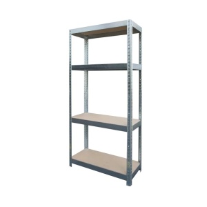Raft metalic pentru depozitare 150 x 70 x 30 cm, 4 polite, 80 kg/polita, gri