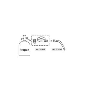 Regulator presiune butelie gaz 50 mbar filet 1/4", pentru propan & butan - Img 3