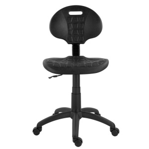 Scaun profesional WORK, ergonomic, inaltime reglabila, suport lombar, roti silentioase, negru - Img 2