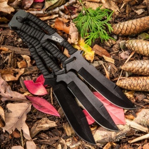 Set 3 cutite de aruncat SOG Throwing Knives, otel 420, lama 112 mm - Img 7