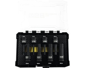 Set capete chei tubulare impact WGB 1/2" 5-19 mm, 8 piese, crom-molibden - Img 3