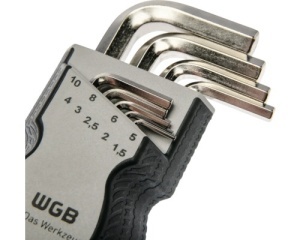Set chei hexagonale WGB 1,5-10 mm, 9 piese, crom-vanadiu - Img 2