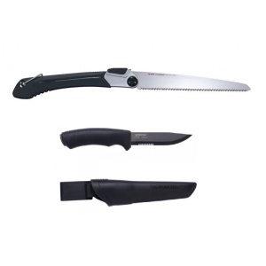 Set cutit, Morakniv Bushcraft negru SRT si fierastrau bushcraft Tajima - Img 2