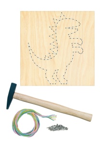 Set pentru pictura cu cuie cu motiv de dinozaur, Pebaro