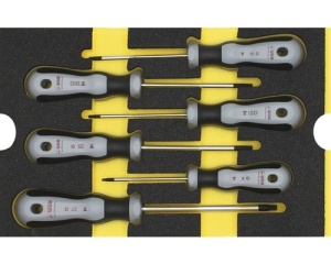 Set șurubelnițe WGB 268x38x171 mm, inserție pentru sertare, 6 piese