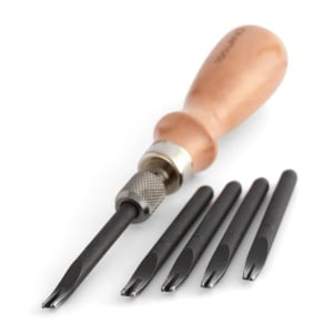 Set tesire margini piele naturala 5 in 1, Tandy Leather - Img 4