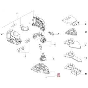 SKIL 2823717001, Kit placa de baza pentru slefuitorul compact brushless 3720