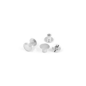 Surub din alama nichelata 6 mm pentru pielarie - Img 2