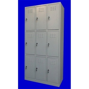 Vestiar metalic cusetat 3x3 cusete "MINI",889x450x1500 mm