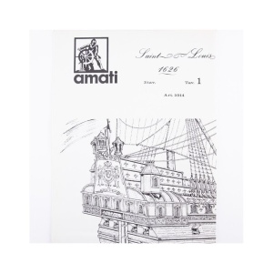 1014 Planuri constructie navomodel Amati Saint Louis