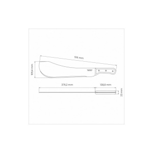 26625015 Maceta maner lemn, dimensiuni lama 380x110mm - Img 3