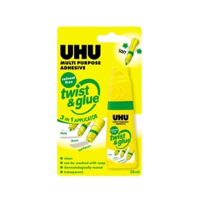 Adeziv universal UHU fara solvent, Twist&Glue 35 gr.