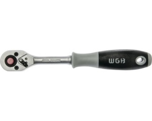 Antrenor cu clichet reversibil WGB 1/4" 140 mm, crom-vanadiu, cu pârghie de inversare