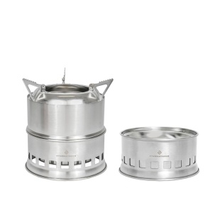 Aragaz pliabil pe lemne Stabilotherm Wood Stove Stack din otel inoxidabil - Img 3