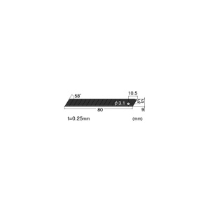 BA-52P Set 50 lame cutter segmentate negre subtiri de tip A-9mm, NT Cutter - Img 4
