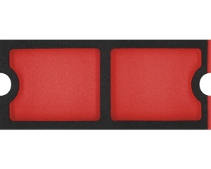 Bază din burete pentru sertare WGB 268x38x114 mm, mărimea S, 2 compartimente