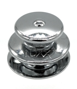 Buton superior XL cromat cu surub lung pentru sisteme de fixare LOXX