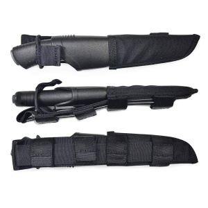 Cutit bushcraft, camping, Bushcraft negru SRT cu teaca Tactical neagra sistem Molle, Morakniv - Img 2