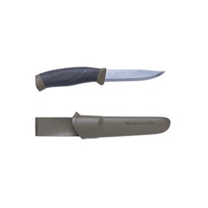 Cutit outdoor Morakniv Companion C Carbon Steel, teaca inclusa, verde militar