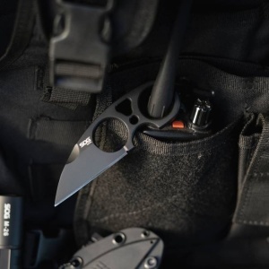 Cutit outdoor SOG Snarl Blackout, otel inoxidabil 9Cr18MoV, lama 58 mm - Img 5