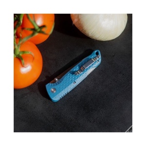 Cutit pliabil SOG Adventurer LB Nordic Blue Satin 13-11-03-43, lama Drop Point CRYO 5Cr15MoV Satin, Lockback, Thumb Stud, maner GRN Nordic Blue, EDC Outdoor - Img 10