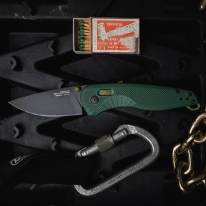Cutit pliabil SOG Aegis AT Forest Moss 11-41-04-41, lama Drop Point CRYO D2 Black TiNi, deschidere asistata S.A.T., AT-XR Lock, maner GRN Forest Moss, EDC Premium - Img 7