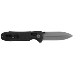 Cutit pliabil SOG Pentagon XR LTE Black 12-61-05-57, lama Spear Point CTS XHP Black TiNi, XR Lock, Flipper, maner G10 Black cu liner-e Carbon Fiber, EDC Tactical - Img 3
