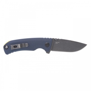 Cutit pliabil SOG Tellus ATK Squid Ink Yellow 11-06-03-43, lama Clip Point CRYO 440C, ATK Lock, maner GRN galben, EDC Outdoor - Img 3